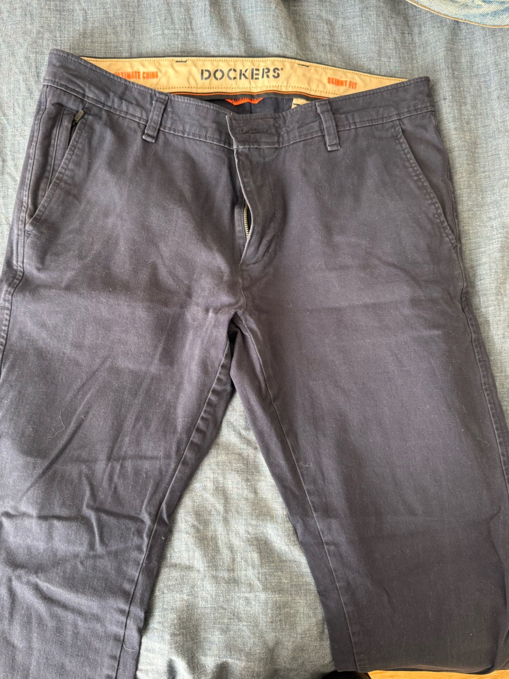 Dockers Navy and Tan Smart-Flex Casual Pants